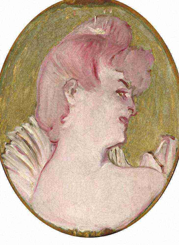 Toulouse Lautrec Portrait De Femme Medaillon Pour La Decoration Du Salon De La Maison De La Rue D Amboise Paris A3 Photo Print