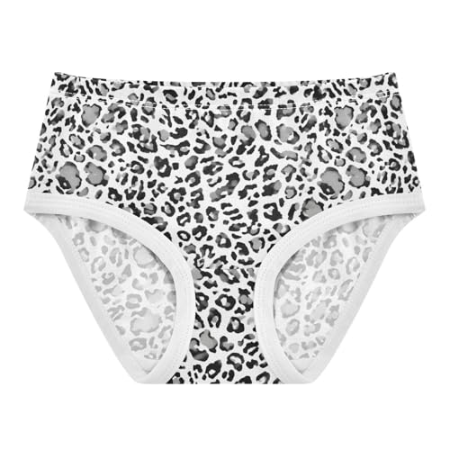 Joisal Black Grey Leopard Spots Toddler Girls Underwear 2t Cotton Girl Panties Cute Flower Kids Briefs Undies