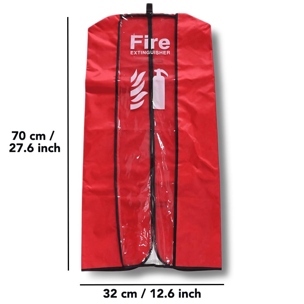 Funda para extintor de incendios - Tamaño grande, paquete de 6 - Hasta 10 kg contra el polvo y los arañazos, funda transparente para extintor de incendios - Cubierta protectora impermeable