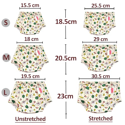 Image of VParents Padded Underwear for Babies and Toddlers with 3 Layers of Cotton Padding Potty Training Pull Up & Diaper-Free Time Fruit