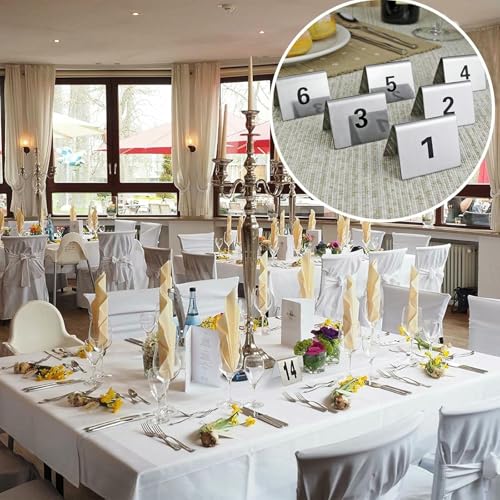 Cartes de numéro de table empilable en métal pour tableau de mariage - 6