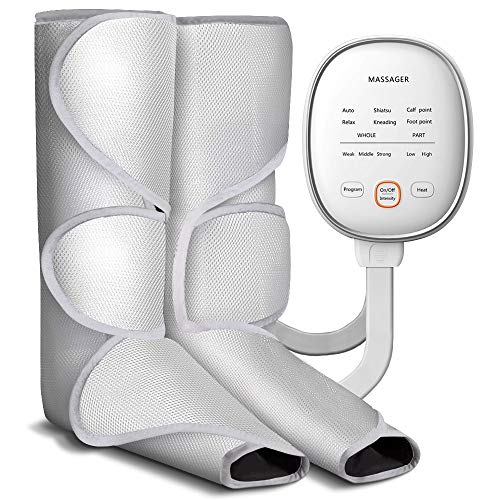 Leg Massager for Circulation Foot and Calf Massage Wraps for Relaxation, Optional Heat Function, 6 Modes 3 Intensities