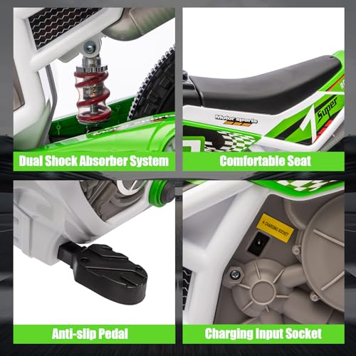 Image of JOYLDIAS Kids Motorcycle, 12V7A Battery-Powered Ride On Motorcycle for Kids