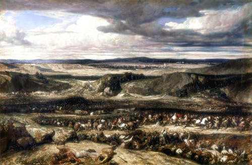 Prints toile peinture murale la Défaite de Cimbres Gabriel Decamps affiche salon 60x90