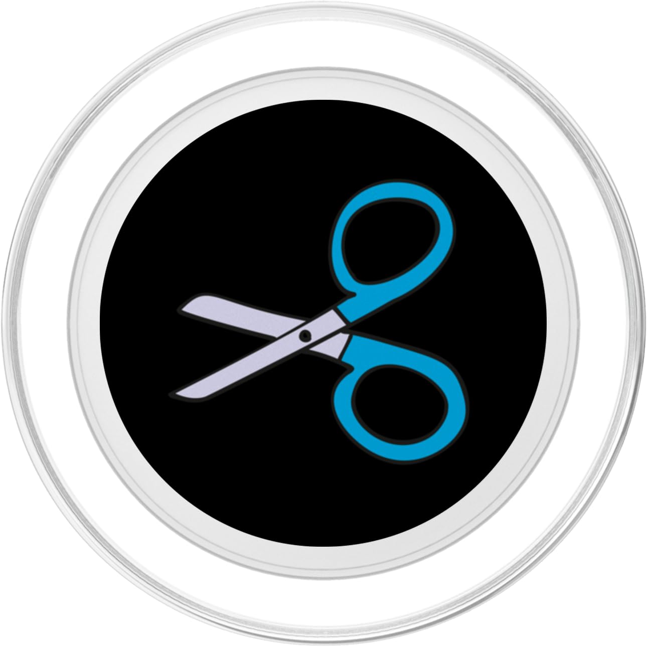 Scissors - Rock Paper Scissors Funny Team Halloween Costume PopSockets PopGrip for MagSafe, Clear - Image 2