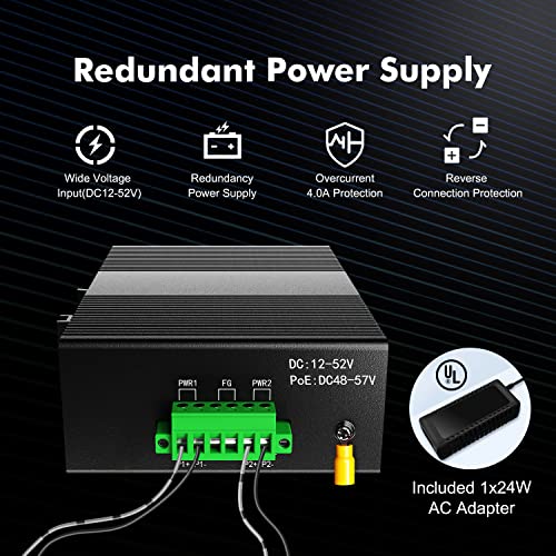 MokerLink Switch di rete industriale su guida DIN