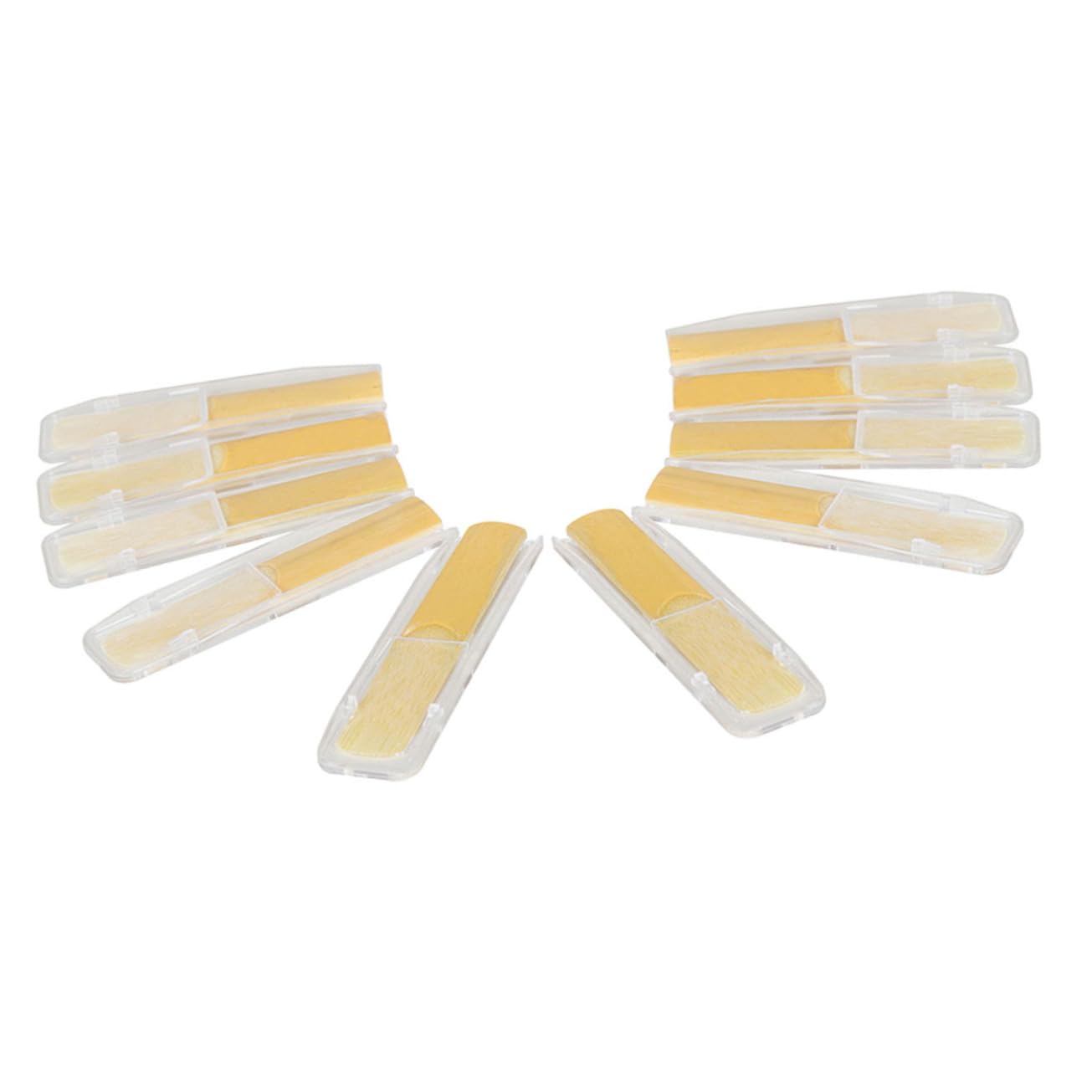 Levemolo 10pcs Tenor Saxophone Reeds 2.5 Strength Handmade Material Traditional Ligature Easy Installation for Beginners