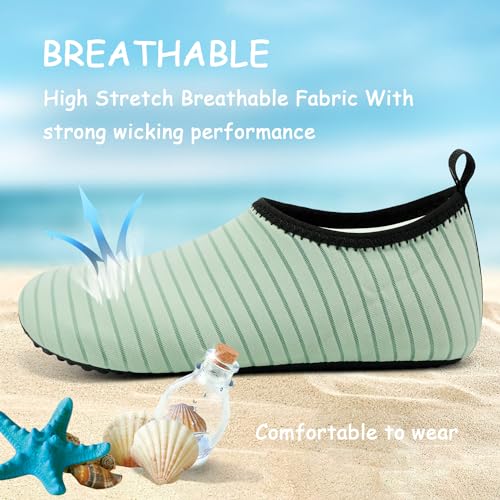 Image of ANLUKE Kids Boys Girls Water Shoes Barefoot Aqua Socks Fast Dry Beach Swim Outdoor Sports Shoes for Toddler