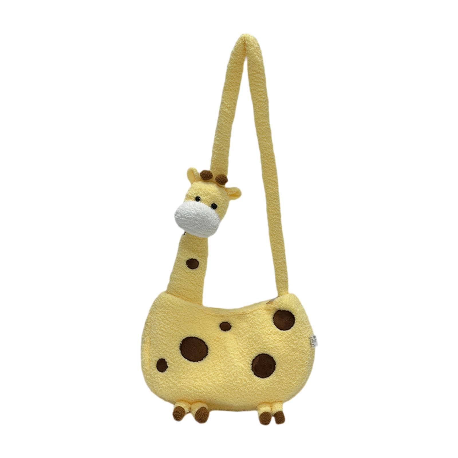 Cartoon Giraffe Bag for Women Girls Cute Giraffe Shape Plush Bag-picture-44