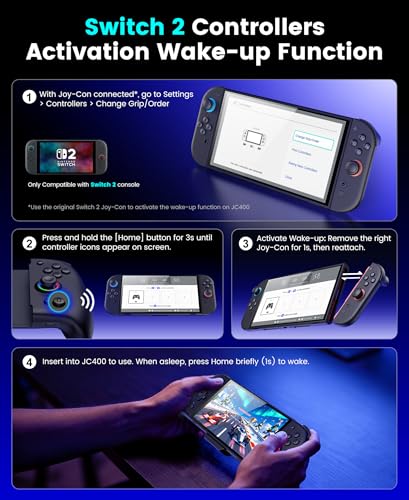 Image of NinABXY Hall Effect Joystick Controller for Nintendo Switch 2, Wireless One-Piece Handheld Switch Joypad - Macro, Ergonomic Grip, Turbo- Christmas Accessories, Black,M