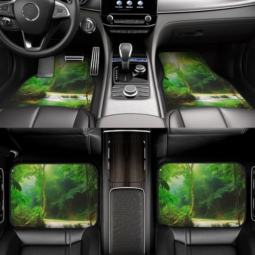 Tapis de sol voiture universels KHiry avec motif paysage naturel pour SUV - Lot de 4