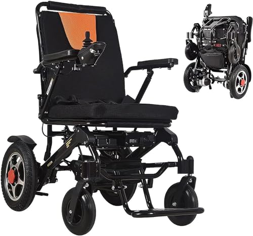 折り畳み式電動車椅子、ポータブル アルミニウム キャリー車椅子、500W デュアル強力なモーター、アルミ合金耐久性のある車椅子を運ぶは簡単、負荷容量 220LBS の大人のため