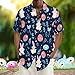 Men's Easter Digital 3D Printed Short Sleeve Shirt Top Shirt Band (XL) Pink-a