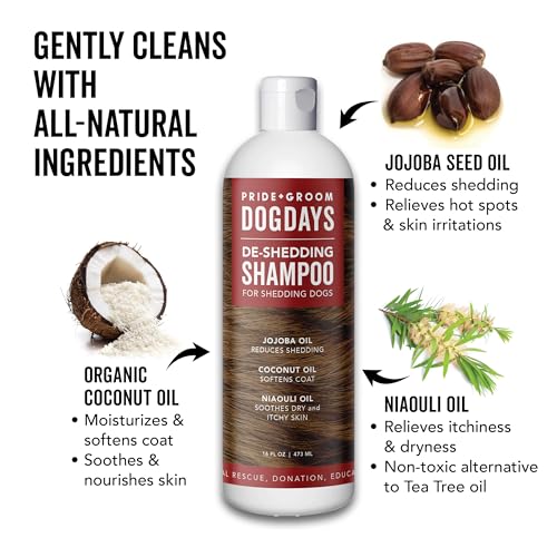 Pride and Groom DogDays De-Shedding The Scrub Kit - Natural Dog Shampoo with Silicone Scrubber Gloves for Detangling, Shedding Control, Coat Massage, Clean Ingredients, and Gentle Pet Grooming Care - Image 5