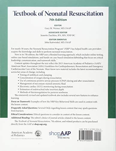 Textbook of Neonatal Resuscitation (NRP) 7th Edition
