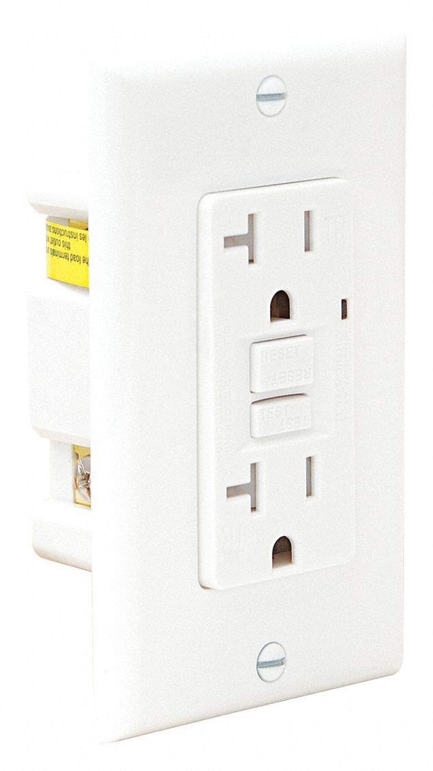 20 AA General Purpose GFCI Receptacle, White; Tamper Resistant: Yes