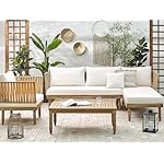 Patioco Gartenset Cremona Akazienholz 4-Sitzer Cremeweiß