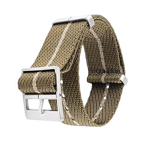 [SADHUWRQC] 18/20/22/24mm NATO~^[DiCrvXgbv pXgoh @BvpANZT[(Army Green with Khaki,18mm)