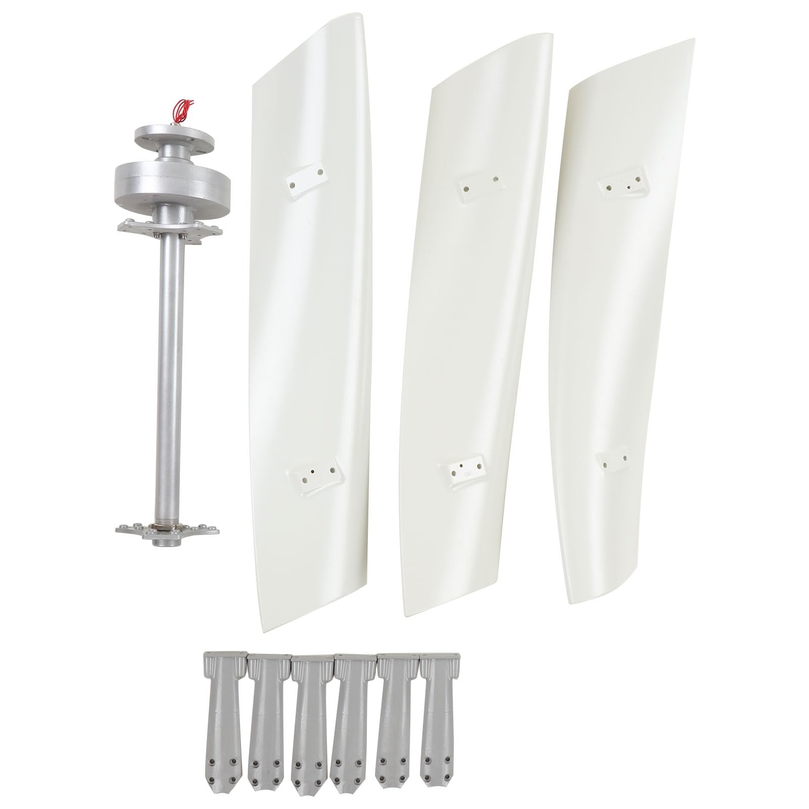 lyrlody Generatore Eolico, Turbina Eolica Verticale Maglev in Lega di Alluminio ABS 500W, Avviamento 2m/s, Motore PM Trifase, Controller MPPT, per Illuminazione Stradale Domestica Fattoria per (48V)