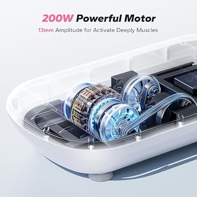 MERACH Vibration Plate Exercise Machine, Vibration Plate 440 Lbs Capacity, Bluetooth and Silicone Pedal, Stimulate Deep Fat, Vibration Plate for Lymphatic Drainage, Vibrating for Weight Loss