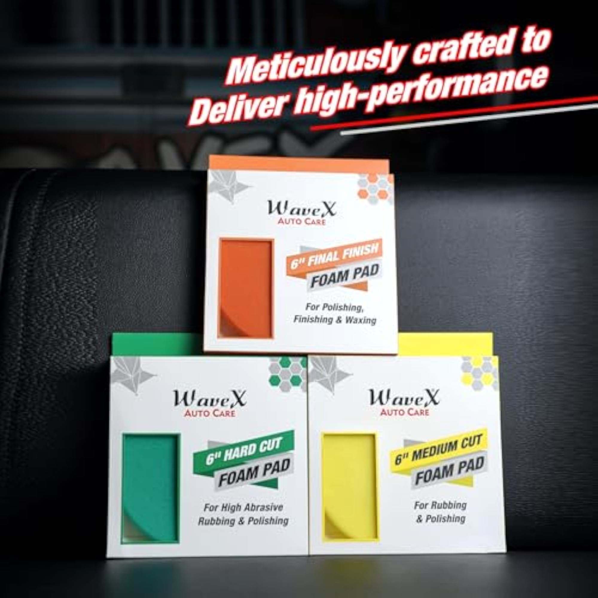6-Inch Hard Cut Foam Pad for Car Polishing