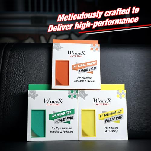 Image of Wavex 6-Inch Final Finish Foam Pad for Car | Low Profile 20mm Design for Extreme Performance | Ultra Soft Foam for High Gloss Shine | Compatible with DA & Rotary Polisher | Machine Washable & Reusable