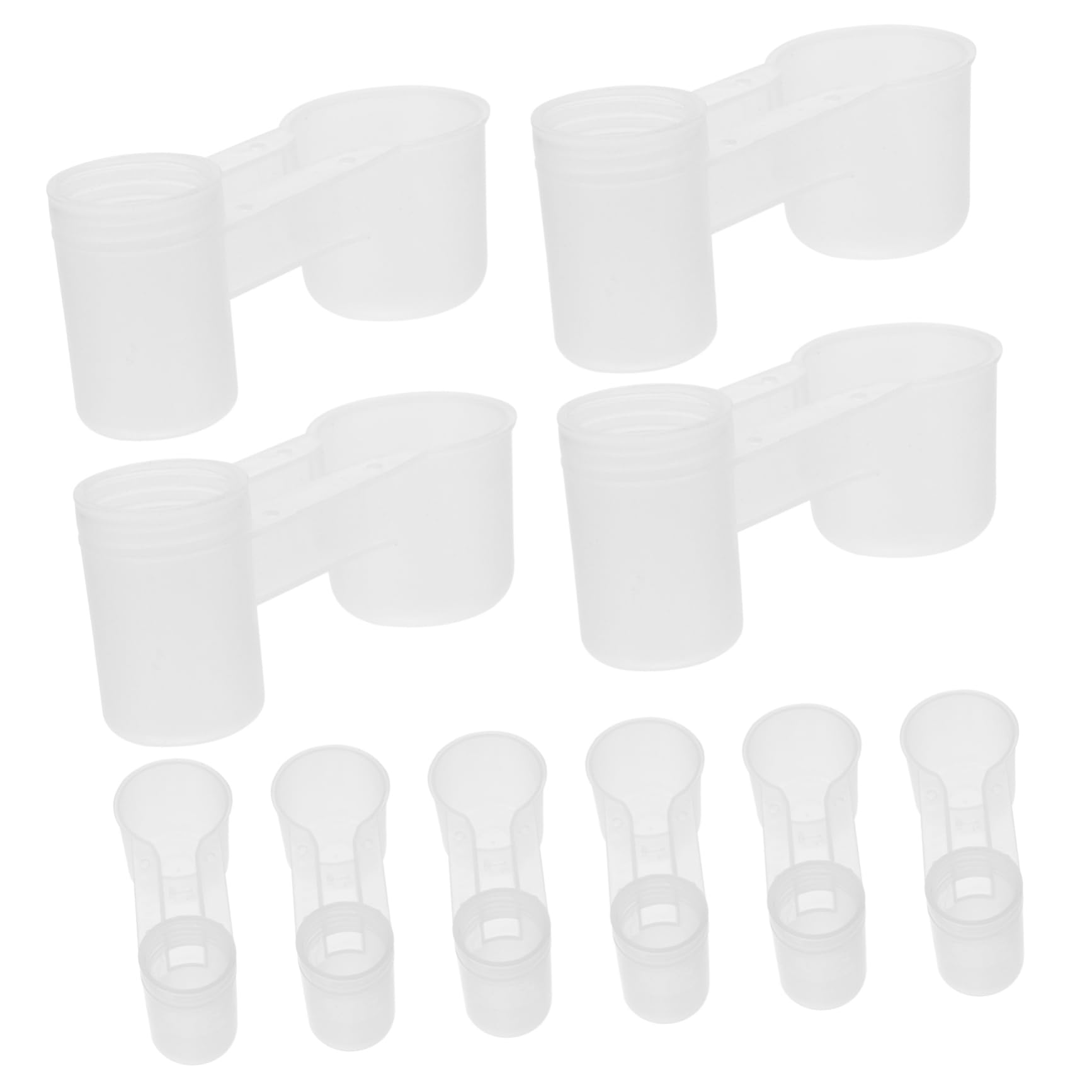 TOYANDONA Abbeveratoio per Piccioni e Uccelli in Plastica Bianco 10Pezzi Bevitori di Acqua Antifuoriuscita Facili da Pulire per Gabbia o Casa