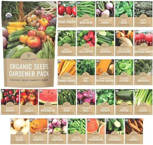Organic Seeds Gardener Variety Pack - 30 Individual Packs - 2026 ...