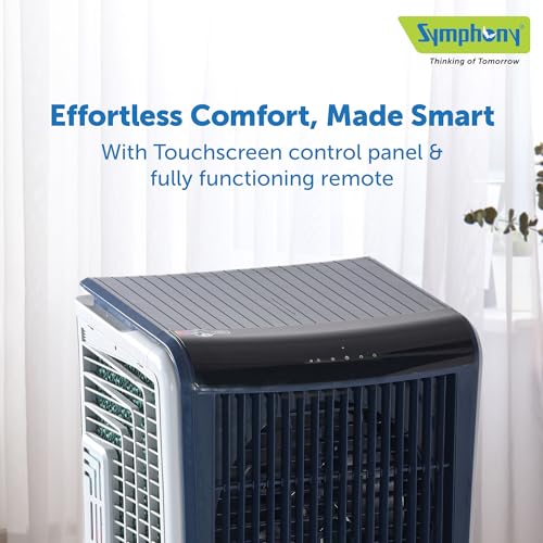 Image of Symphony Silenzo 120i Desert Cooler | Super Silent Operation Powered by Owl Wing Fan | Honeycomb Pads | i-Pure+ Technology | CFD Technology | Remote & Touchscreen | Easy-Fill | 1 Year Warranty