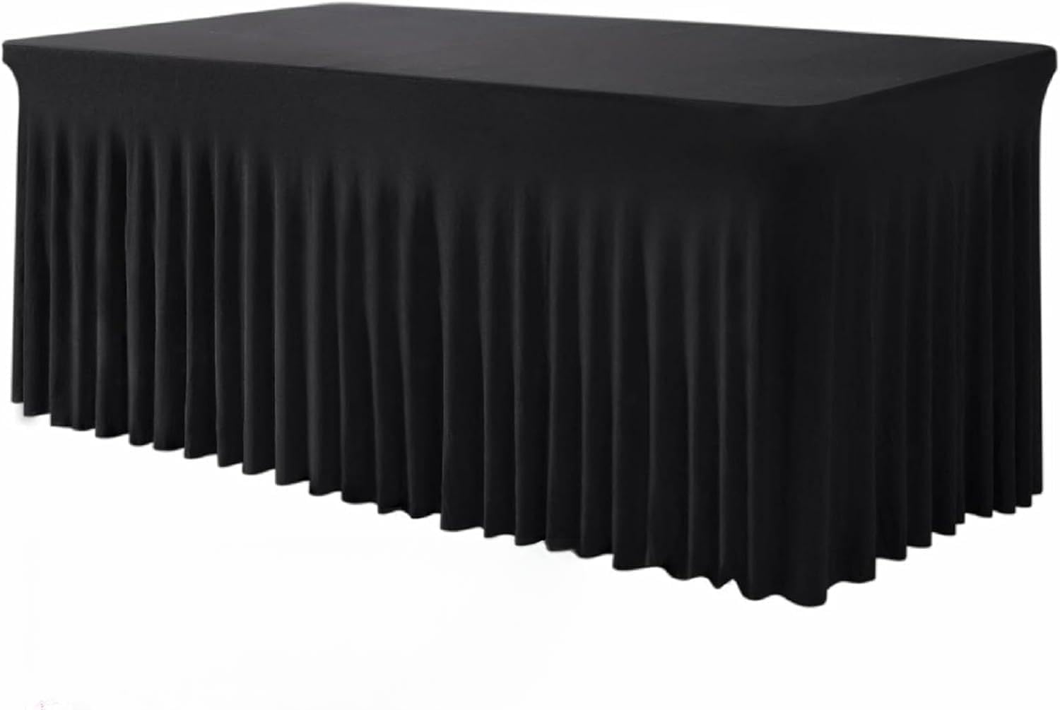 Jupe de table rectangulaire noire pour sublimer vos buffets d'anniversaire - 6
