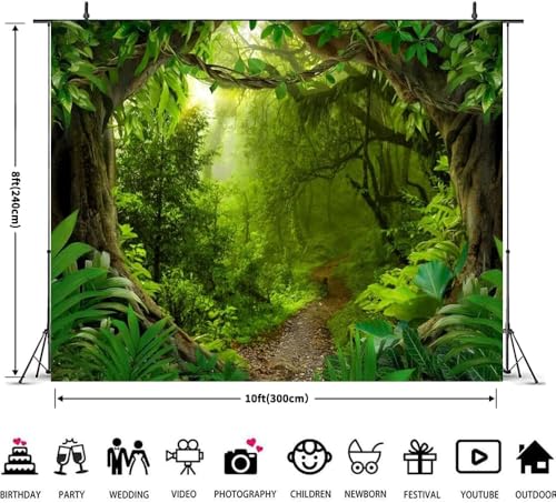 ChloropLastid 10x8ft Jungle Forest Photo Backdrop by ChloropLastid - Used condition - Image 6