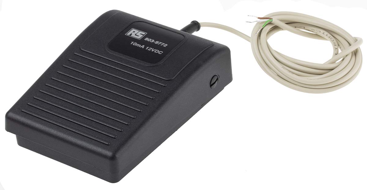 RS PRO Potencjometr nożny, dotykowy, 6 A przy 250 V AC termoplastyczny 12 V, IP X2