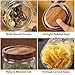 LYXFZQ 34 OZ Vintage Glass Jar with Lid, Airtight Food Storage Canisters with Bamboo for Kitchen Counter Pantry, Ideal for Coffee, Candy, Tea, Oats, Sugar, Cookies Decorative Jars-Sunflower