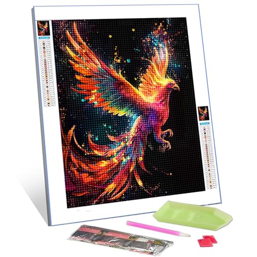 Kit broderie diamant 5D phénix, cadeau créatif idéal