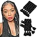 Produktbild 5 Stück Kanekalon Braiding Hair Extensions Synthetic Jumbo Braiding Hair 24 Zoll,Schwarz