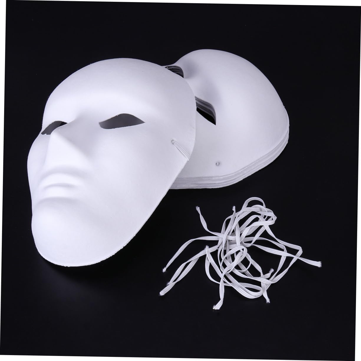 FRCOLOR 12 Maschere Vuote per Dipingere Mano Maschere Spaventose Halloween per Feste Mascherate Costume Hip Hop per Party Carnevale e Cosplay