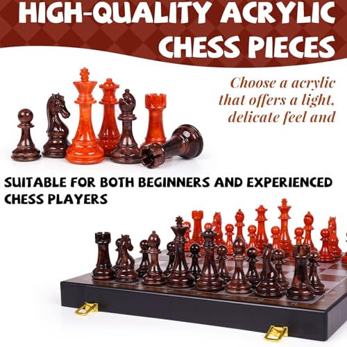 Juego de Ajedrez Profesional con Tablero Plegable de 17" miniatura 4
