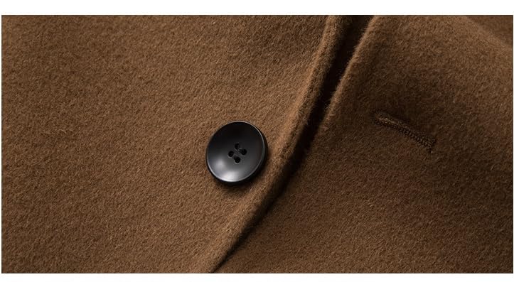 Generico Trench In Lana Da Uomo, Morbido E Caldo, Giacca Monopetto Con Cappuccio, Cappotto In Lana Con Tasche, Spesso, Lungo, Casual Da Lavoro, Elegante, Vestibilità Aderente, Soprabito Invernale