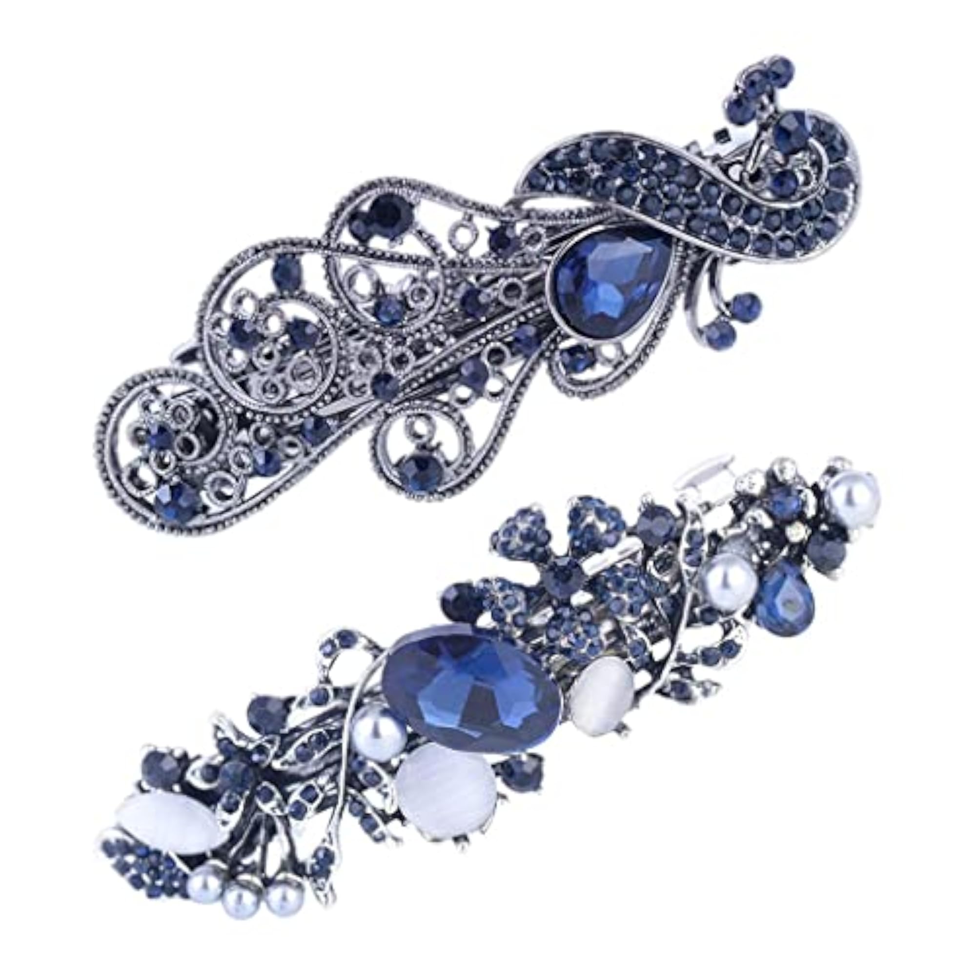 Elegant Pearl Flower Hair Barrette Clip for Weddings