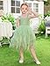 IDOPIP Toddler Baby Girls Sequin Bowknot Tutu Dress Summer Sleeveless Backless Princess Birthday Party Dresses Smocked Ruffle Tulle Pageant Wedding Flower Girl Gown Green 3-4 Years