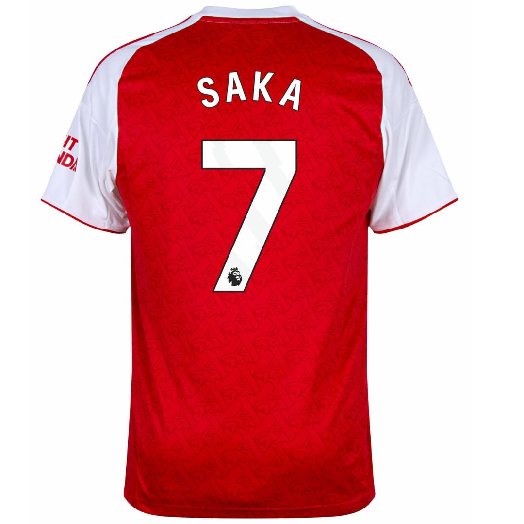 Saka Home Men’s Soccer Jersey Fan Version Short Sleeve Shirt for Game Day, Training, or Casual Wear 2025/26