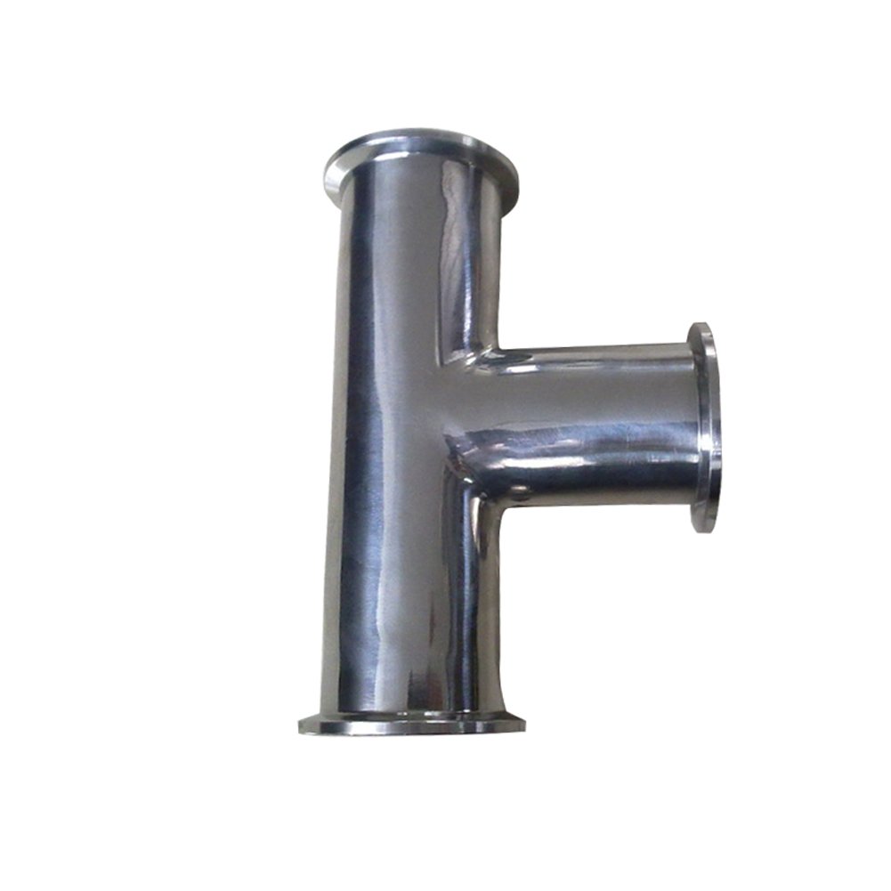 Bmotiontech Unequal Tee Fitting - ISO-KF KF25 To KF16 Flange, 1/8" FNPT Side Branch, For Vacuum Systems