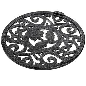 Coloch 2 Pack Cast Iron Trivet with Pegs, 4.6 Inch Round Metal Trivet with Vintage Patterns Rustproof Hot Pot Holder Pads for Serving Hot Dishes, Pans, Pots, Tea Pots, for Kitchen Counter Top, Black Coloch 2 Pack Cast Iron Trivet with Pegs 46 Inch Round Metal Trivet with Vintage Patterns Rustproof Hot Pot Holder Pads for Serving Hot Dishes Pans Pots Tea Pots for Kitchen Counter Top Black