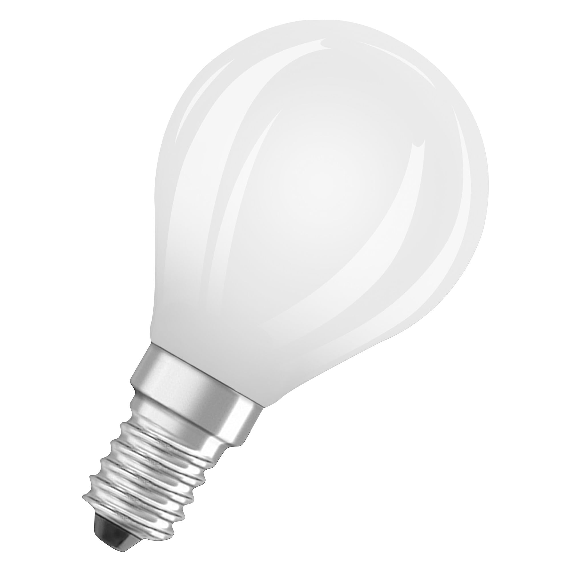 Osram Energy Class LED-Lampe in klassischer Miniballform, 2.2 W / 470 lm, EEK A, kaltweißes Licht (4000 K), CRI 80, aus gefrostetem bleifreiem Glas, E14 Sockel, IP20, 45 mm DM,6-Pack