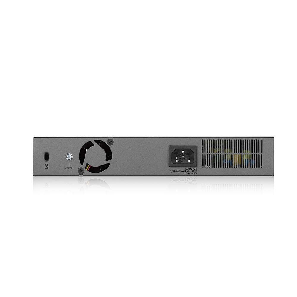 Zyxel Commutateur PoE+ 8 Ports Gigabit géré Intelligent | Budget de 130 W | 2 Ports Gigabit cuivre + 2 SFP | Gestion du Cloud nébuleuse | Longue portée [GS1350-12HP]