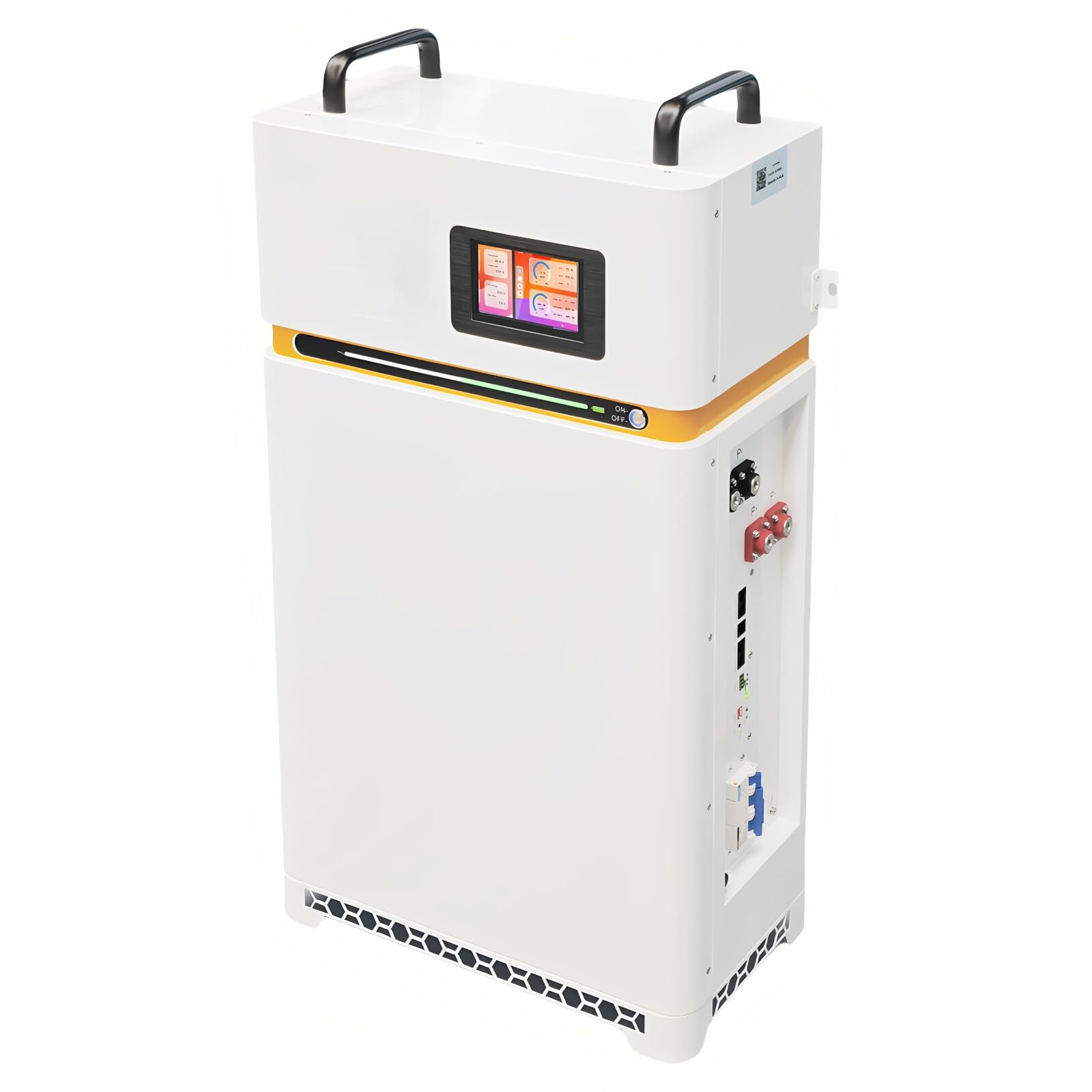Batería LiFePO4 48 V (51,2 V) 314 Ah 16 kWh, más de 8000 ciclos profundos, con BMS 200 A equilibrado activo integrado, WiFi y Bluetooth, RS485/CAN, ruedas integradas.