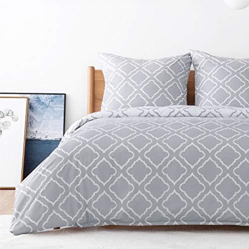 BEDSURE 3-częściowy komplet pościeli 155 x 220 cm, na łóżko pojedyncze, z zamkiem błyskawicznym, miękki i nie wymaga prasowania