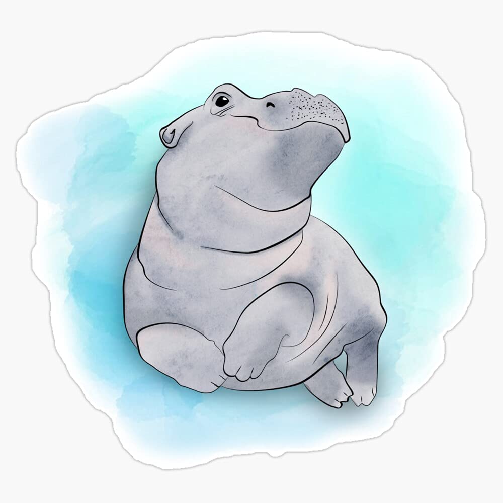 Generic Magnet Fiona The Baby Hippo Swimming Magnet Bumper Sticker Car Magnet Flexible Reuseable Magnetic Vinyl 5, LAB-CTMAGNETS-118
