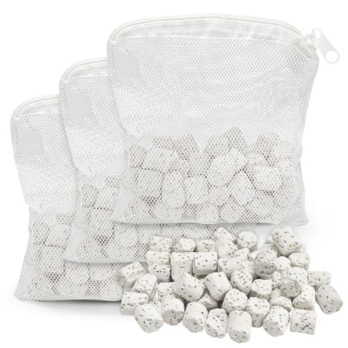 60g Biomax Aquarium Filter Media Replacement for Fluval Spec, Evo and Flex Desktop Aquariums, 3 Pack Bio Ceramic Rings Filter Media for 15 Gallon Fish Tank, Placed in Filter Foam Block, 60g/2.1 Oz