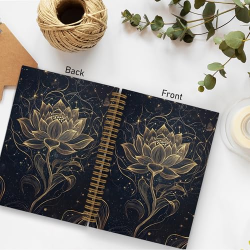 Carnet de notes 14x21 cm lotus doré contre la charge mentale